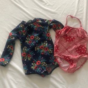 Girl lot, Two one piece bathing suits. Size 3T.